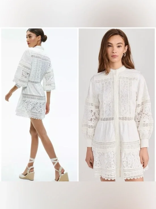 cailin tunic tiered mini dress CAILIN TUNIC TIERED MINI DRESS in OFF WHITE